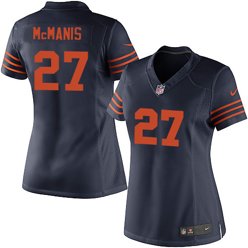 Women's Elite Sherrick McManis Nike Jersey Navy Blue Alternate - #27 1940s Throwback NFL Chicago Bears